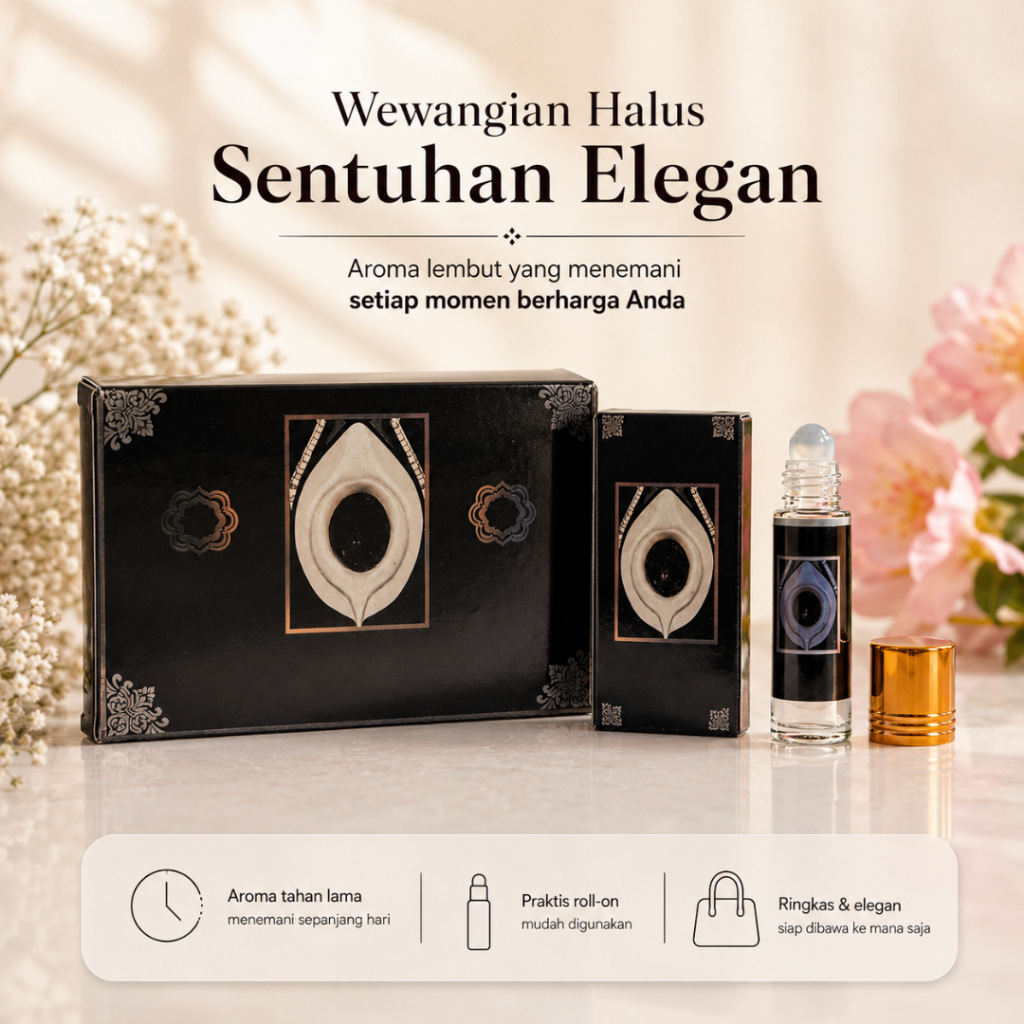 Parfum Pria Arab Aroma Tahan Lama Parfume Oleh Oleh Haji Dan Umroh Minyak Wangi Roll On Original 6Ml - Foto 3