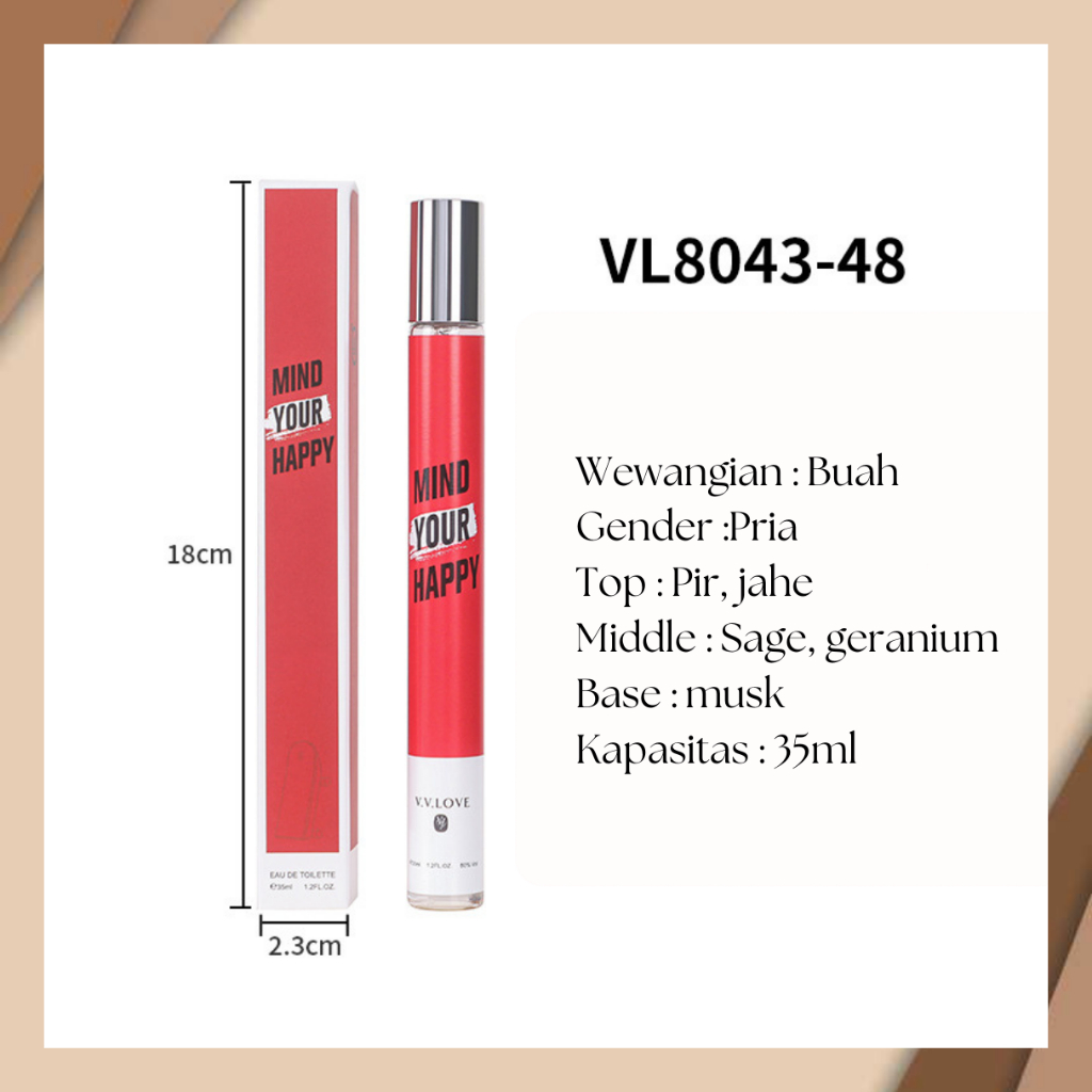 Parfum Pria EDT Minyak Wangi Cowo Fresh Parfume Spray Mini Travel Size 35ml - Foto 3
