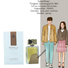 Parfum Pria Wanita Ser Al Malika Unisex Minyak Wangi Arab 5ml 10ml 100ml-637a - Foto 2