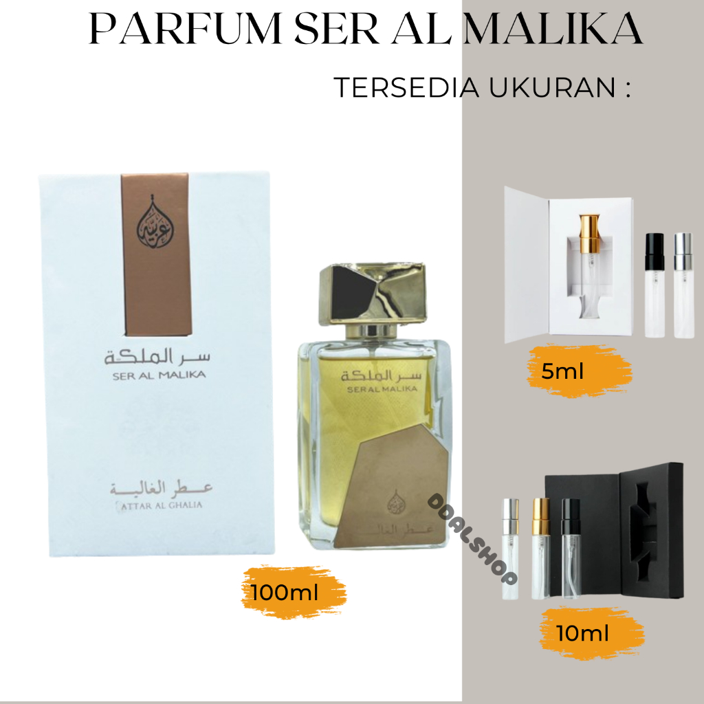 Parfum Pria Wanita Ser Al Malika Unisex Minyak Wangi Arab 5ml 10ml 100ml-637a - Foto 9