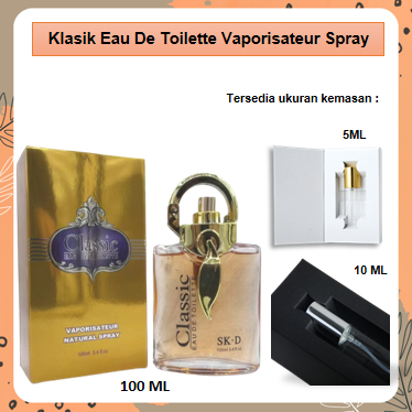 Parfum Wanita Arab Dubai CLASSIC eau de toilette Spray 5ml 10ml 100ml - Foto 1