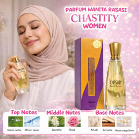 Parfum Wanita Tahan Lama CHASTITY Parfume Arab Spray EDP 5ml 10ml 100ml Made In UAE - Foto 1