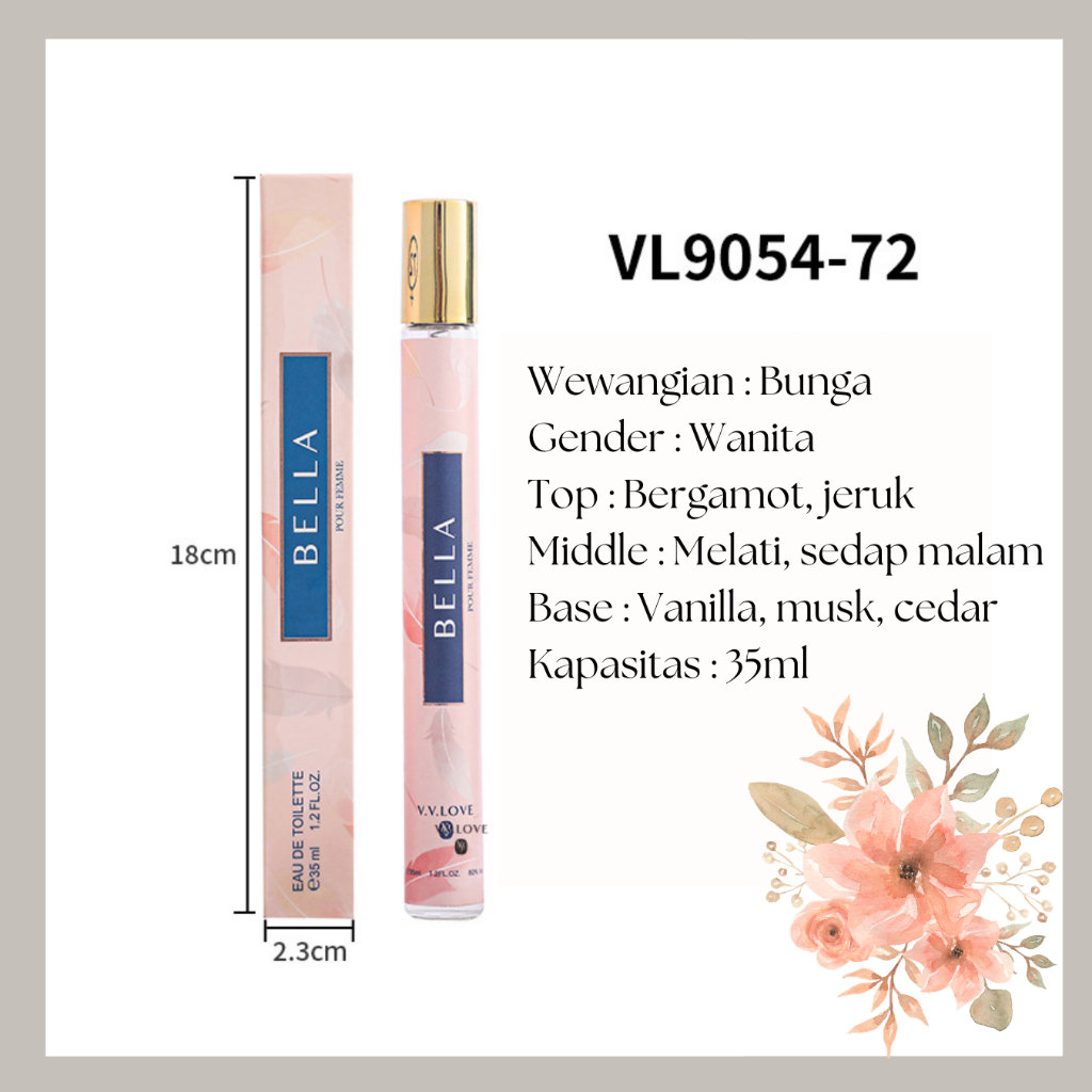 Parfum Wanita Wewangian Fresh Aroma Bunga dan Buah Parfume EDT Travel Size 35Ml - Foto 5