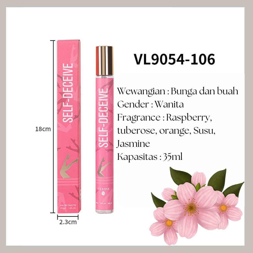 Parfum Wanita Wewangian Fresh Aroma Bunga dan Buah Parfume EDT Travel Size 35Ml - Foto 6