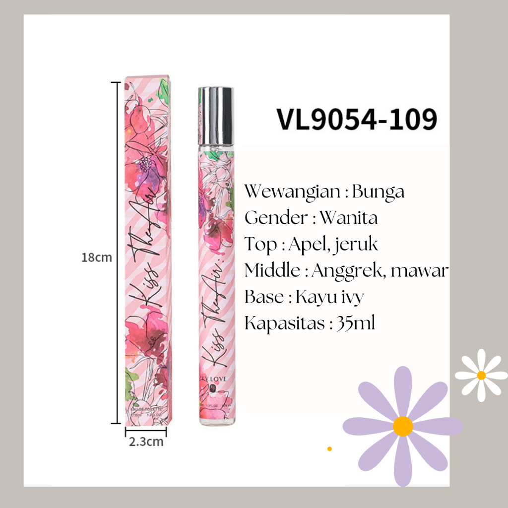 Parfum Wanita Wewangian Fresh Aroma Bunga dan Buah Parfume EDT Travel Size 35Ml - Foto 8