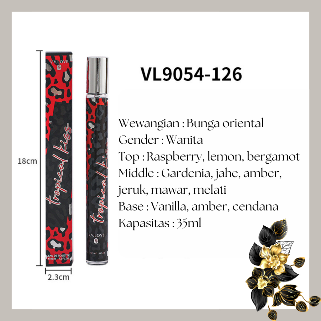 Parfum Wanita Wewangian Fresh Aroma Bunga dan Buah Parfume EDT Travel Size 35Ml - Foto 9
