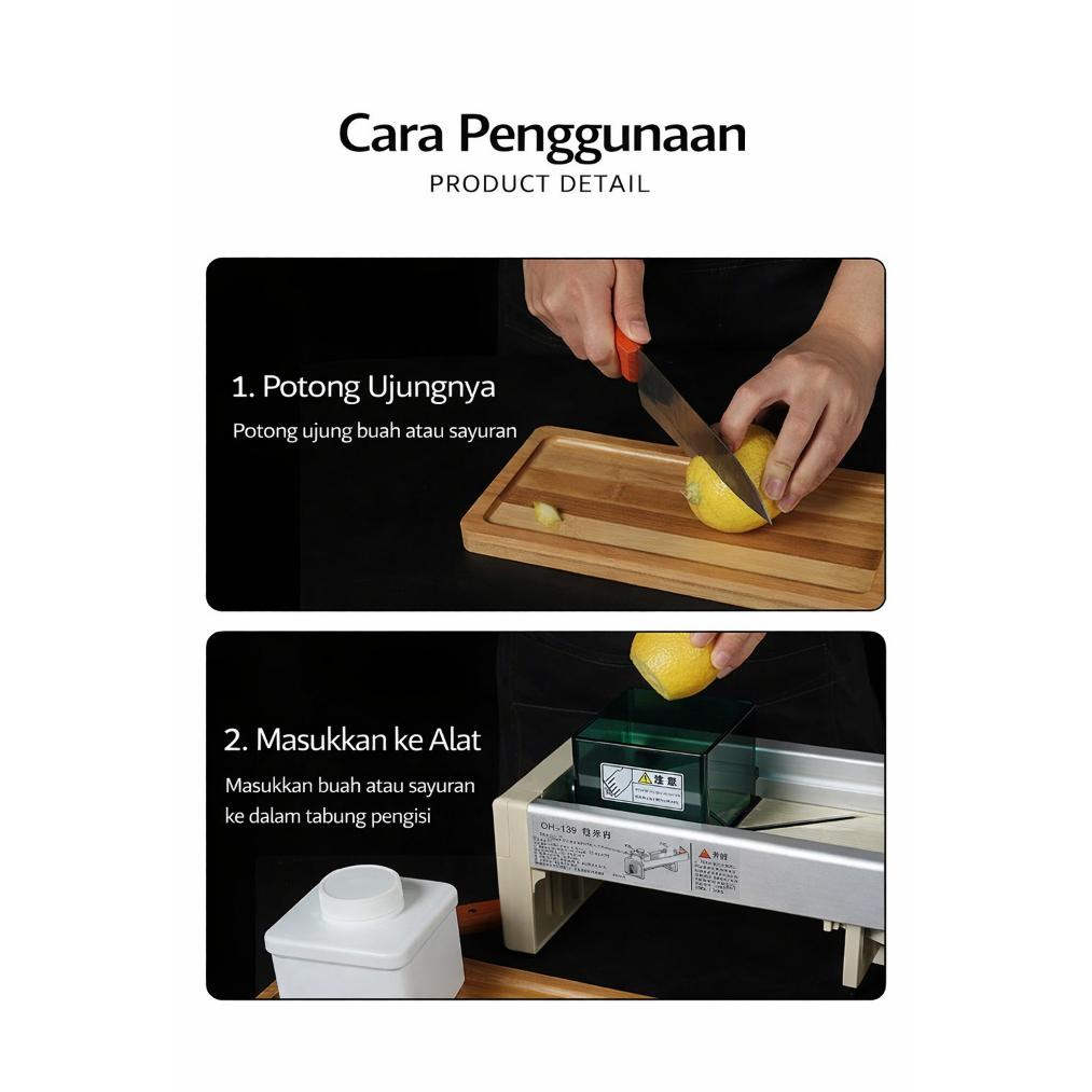 Parutan Serbaguna Alat Pemotong Bawang Pengiris Kentang Lemon Ketebalan Dapat Diatur Pisau Tajam - Foto 5