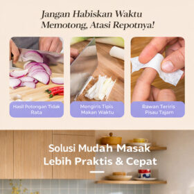 Pemotong Sayur Elektrik Slicer Parutan Multifungsi  Pengiris Bawang, Kentang, Kol Alat Salad Praktis - Foto 6