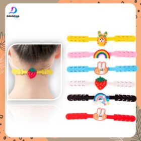 Pengait tali masker earloop motif lucu untuk anak dan dewasa bahan silikon - Foto 2