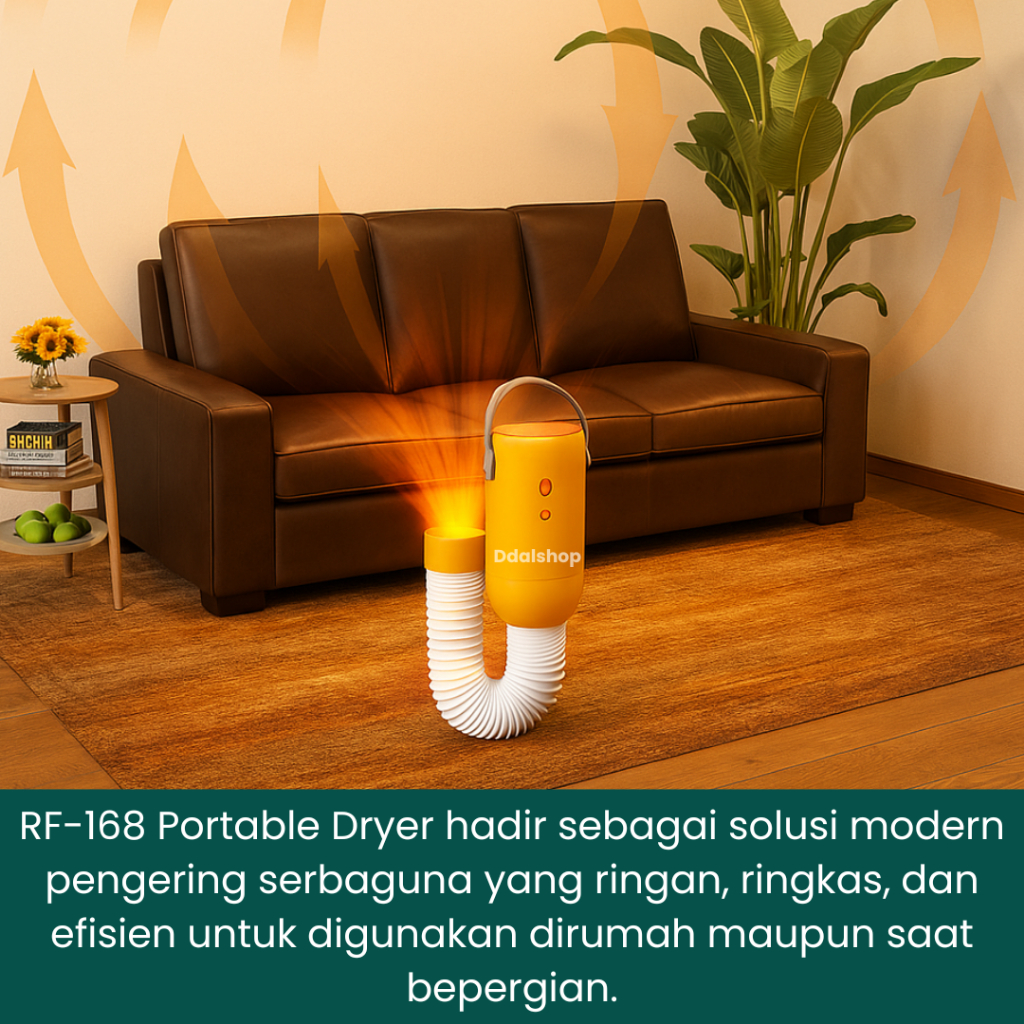 Pengering Pakaian & Sepatu Mini Portabel Multifungsi Hemat Daya Anti Lembap Hangat Cepat Kering - Foto 8