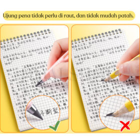 Pensil Lucu Pencil Sketsa Unik Alat Tulis Perlengkapan Sekolah Anak Anti Patah Incl. Penghapus - Foto 8