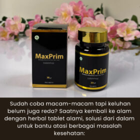 Pil Hitam Kesehatan Herbal Alami Asam Urat Kolesterol Diabetes Stroke Nyeri Sendi MaxPrim BPOM - Foto 2