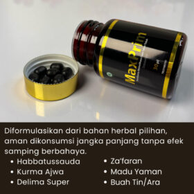 Pil Hitam Kesehatan Herbal Alami Asam Urat Kolesterol Diabetes Stroke Nyeri Sendi MaxPrim BPOM - Foto 3