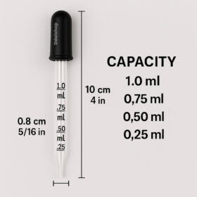 Pipet Kaca Tetes Minyak Essensial Aroma Terapi Parfum Percobaan Sains 1ml - Foto 2