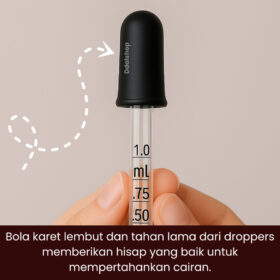 Pipet Kaca Tetes Minyak Essensial Aroma Terapi Parfum Percobaan Sains 1ml - Foto 5
