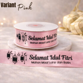 Pita Roll Selamat Idul Fitri Dekorasi Hampers Parcel Bingkisan Lebaran Webbing Rol Meteran Cantik - Foto 2