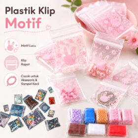 Plastik Kemasan | Plastik Klip Kecil Besar Motif Ziplock Berkualitas | Plastik Klip Obat 100 piece - Foto 1