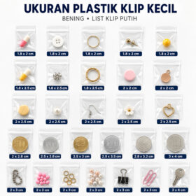 Plastik Klip Kecil Ziplock Polos Bening Tebal Untuk Obat aksesoris Bahan PE isi 100pcs - Foto 4