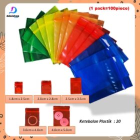 Plastik Klip Kemasan Ziplock Plastik Clip Bahan Tebal Warna Polos untuk  obat aksesoris - Foto 2