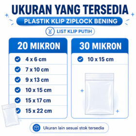 Plastik Klip Tebal Bening Plastic Clip Ziplock Bahan PE isi 100 pcs Serbaguna - Foto 3