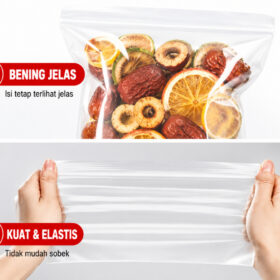 Plastik Klip Tebal Bening Plastic Clip Ziplock Bahan PE isi 100 pcs Serbaguna - Foto 4