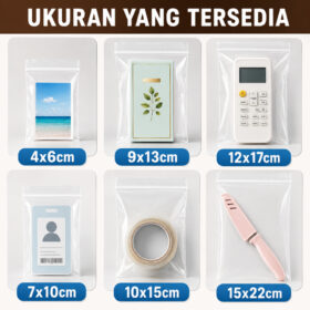 Plastik Klip Tebal Bening Plastic Clip Ziplock Bahan PE isi 100 pcs Serbaguna - Foto 6