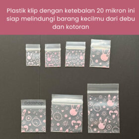 Plastik Klip Ziplock Motif Kecil Tebal Plastic Clip Pelastik Kemasan obat 2×3 1.8×2.6 2×2.8 100pc - Foto 2