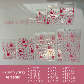 Plastik Klip Ziplock Motif Kecil Tebal Plastic Clip Pelastik Kemasan obat 2×3 1.8×2.6 2×2.8 100pc - Foto 4