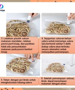 Plastik Makanan Vacum Press Kedap Udara Kantong Vacuum Sealer Transparan - Foto 2