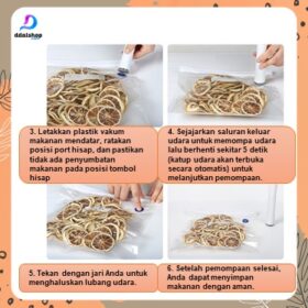Plastik Makanan Vacum Press Kedap Udara Kantong Vacuum Sealer Transparan - Foto 2