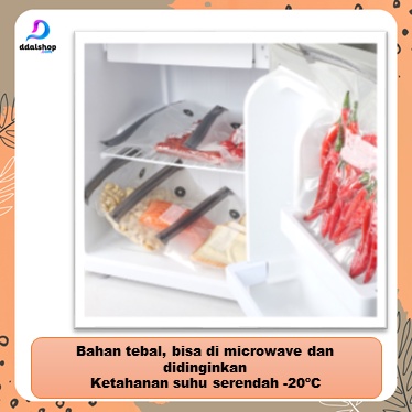 Plastik Makanan Vacum Press Kedap Udara Kantong Vacuum Sealer Transparan - Foto 6