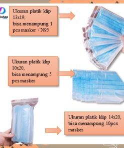 Plastik Masker Ziplock Kemasan clip tempat masker ukuran 10×20 13×19 14×20 - Foto 2