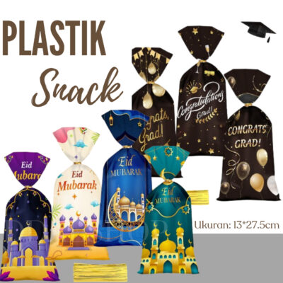 Plastik Snack Lebaran Goodie Bag Hampers Idul Fitri Plastic Eid Mubarak Tas Bingkisan Graduation - Foto 1