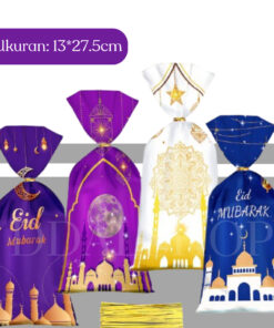 Plastik Snack Lebaran Goodie Bag Hampers Idul Fitri Plastic Eid Mubarak Tas Bingkisan Graduation - Foto 2