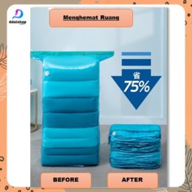 Plastik Vacum Baju Kantong Vacuum Bag Pakaian Travel Ukuran Besar Jumbo untuk Boneka Bedcover - Foto 5