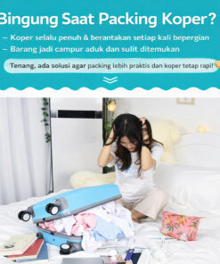 Plastik Vacum Baju Plastic Vakum Pakaian Kantong Vacuum Bag Travel Transparan - Foto 2