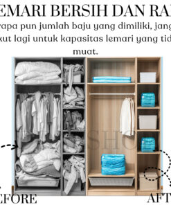 plastik vacum / vacuum bag plastic kantong plastik vakum baju pakaian Bahan PA+PE vacuum travel bag - Foto 2