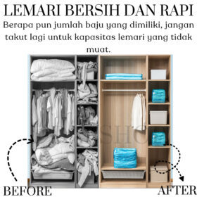 plastik vacum / vacuum bag plastic kantong plastik vakum baju pakaian Bahan PA+PE vacuum travel bag - Foto 2