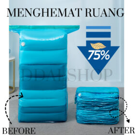 plastik vacum / vacuum bag plastic kantong plastik vakum baju pakaian Bahan PA+PE vacuum travel bag - Foto 4