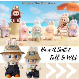 Popmart Labubu Boneka Viral Have A Seat Fall In Wild Gantungan Tas The Monster Pop Mart - Foto 1