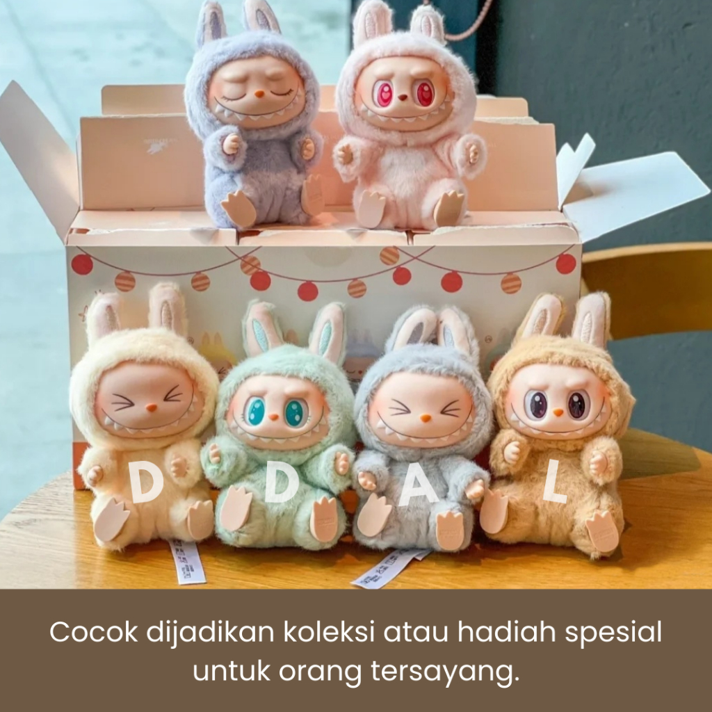 Popmart Labubu Boneka Viral Have A Seat Fall In Wild Gantungan Tas The Monster Pop Mart - Foto 4