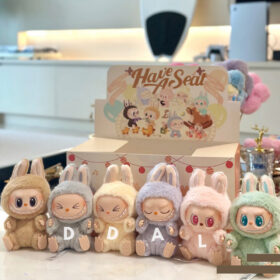 Popmart Labubu Boneka Viral Have A Seat Fall In Wild Gantungan Tas The Monster Pop Mart - Foto 7