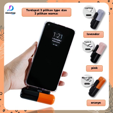 Powerbank 5000 mah Mini Portable Fast Charging Charger Iphone lighting Android Micro USB Type C - Foto 1