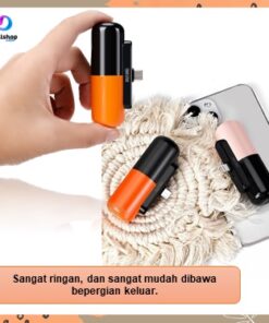 Powerbank 5000 mah Mini Portable Fast Charging Charger Iphone lighting Android Micro USB Type C - Foto 2