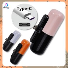 Powerbank 5000 mah Mini Portable Fast Charging Charger Iphone lighting Android Micro USB Type C - Foto 7