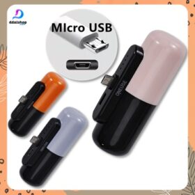Powerbank 5000 mah Mini Portable Fast Charging Charger Iphone lighting Android Micro USB Type C - Foto 8