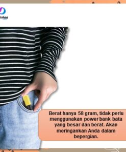 Powerbank Mini Lucu 3300 mAh Portable Fast Charging Carger Iphone lighting Android Micro USB Type C - Foto 2
