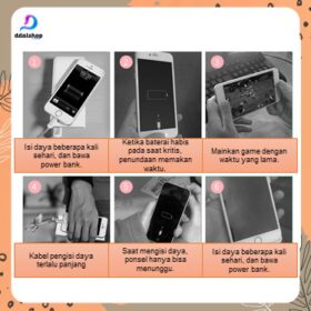 Powerbank Mini Lucu 3300 mAh Portable Fast Charging Carger Iphone lighting Android Micro USB Type C - Foto 6