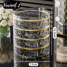Rak Kosmetik Makeup Storage Box Putar Organizer Tempat Penyimpanan Aksesoris  Aesthetic  Akrilik - Foto 8