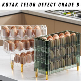 Rak Tatakan Defect Tempat Kotak Penyimpanan Telur Grade B Susun Dapat Diputar Bahan PET - Foto 1